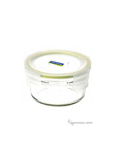 Контейнер круглый, 900 мл Glasslock, цвет blue/transparent