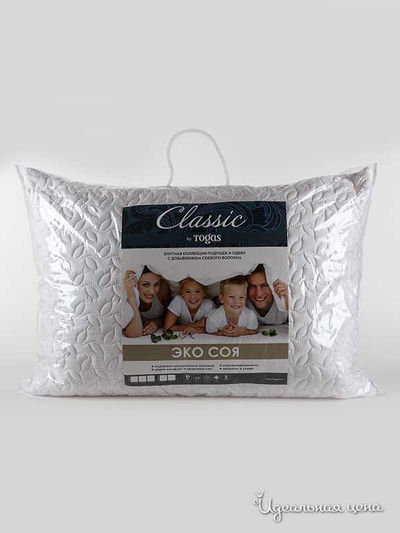 Подушка, 50x70 см Togas, цвет Белый