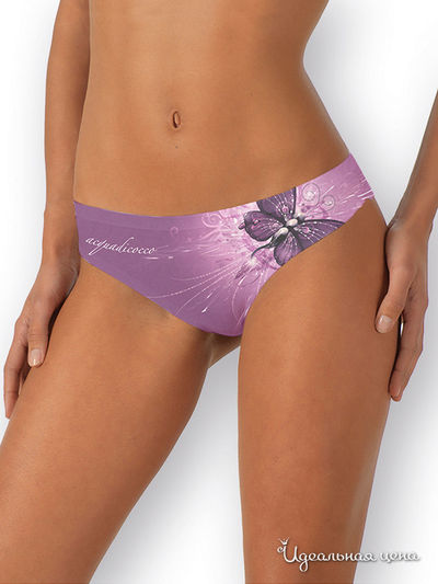 трусы.жен.  3 шт. Acquadicocco, цвет фиолетовые, оранжевые, шоколадные