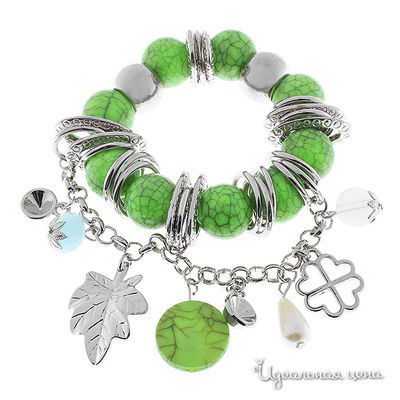 Браслет Migura, цвет зеленый, серебряный