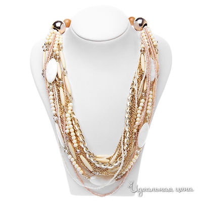 Колье Migura, цвет цвет золотой,белый,розовый