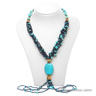 Колье Migura, цвет цвет бирюзовый,темно-синий