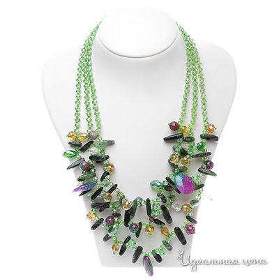 Колье Migura, цвет цвет зеленый,фиолетовый,белый
