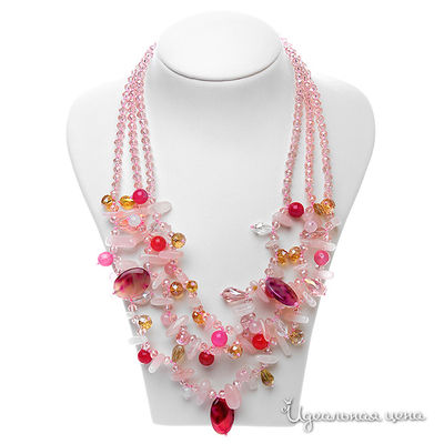 Колье Migura, цвет цвет розовый,фиолетовый,коричневый,белый