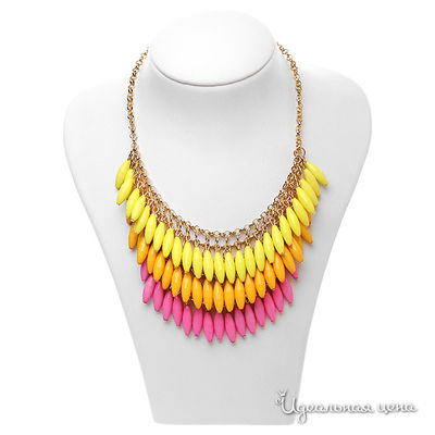 Колье Migura, цвет цвет розовый,желтый,коричневый,золотой