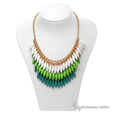 Колье Migura, цвет цвет золотой,белый,зеленый