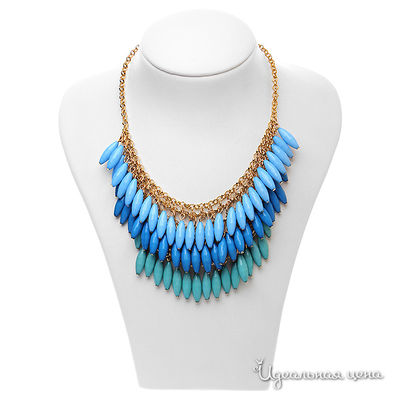 Колье Migura, цвет цвет синий,зеленый,голубой,золотой