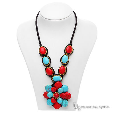 Колье Migura, цвет цвет бирюзовый,красный,черный,золотой