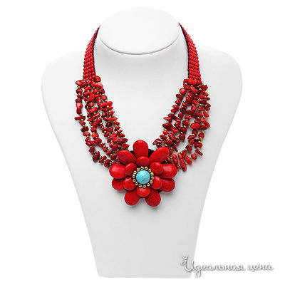 Колье Migura, цвет цвет красный,бирюзовый,золотой