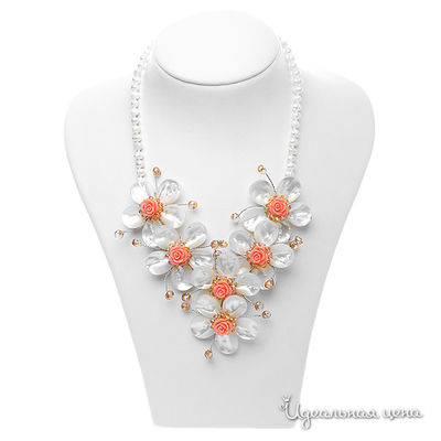 Колье Migura, цвет цвет белый,розовый,коричневый