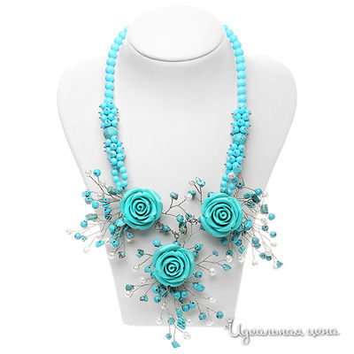 Колье Migura, цвет бирюзовый, белый