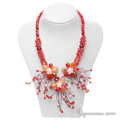 Колье Migura, цвет цвет красный,коричневый,белый