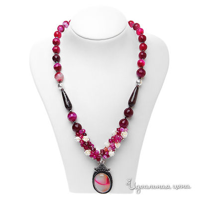 Колье Migura, цвет цвет розовый,белый,коричневый