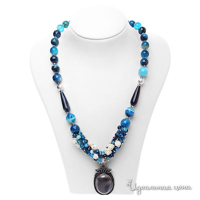 Колье Migura, цвет голубой, белый, серый, синий