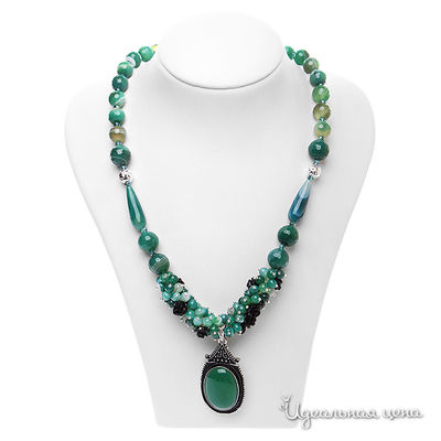 Колье Migura, цвет цвет зеленый,черный,серебрянный