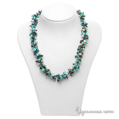 Бусы Migura, цвет цвет бирюзовый,белый