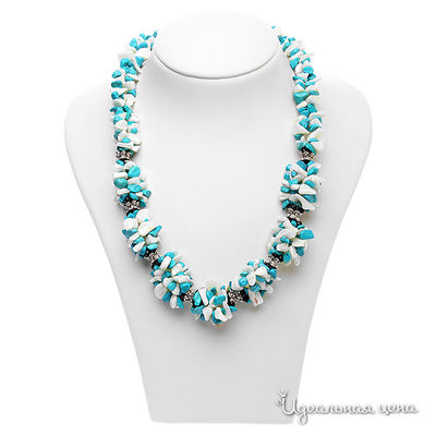 Колье Migura, цвет цвет бирюзовый,белый,черный