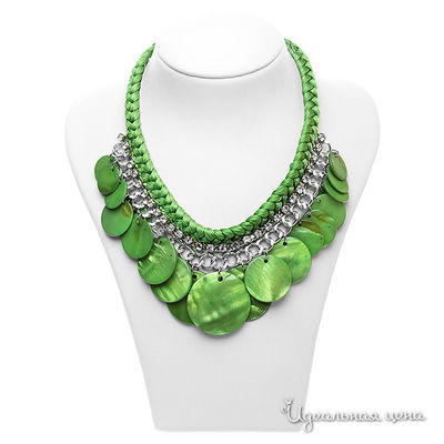 Колье Migura, цвет цвет зеленый,белый,серебрянный