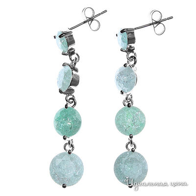 Серьги Migura, цвет цвет зеленый,серебрянный