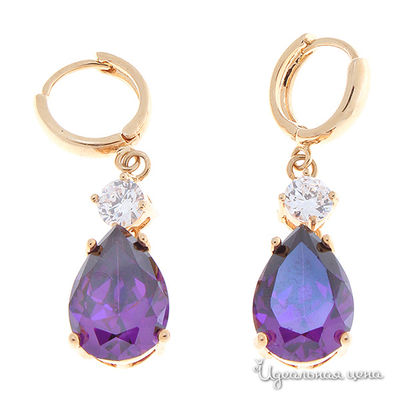 Серьги Эсмеральда, цвет золотой