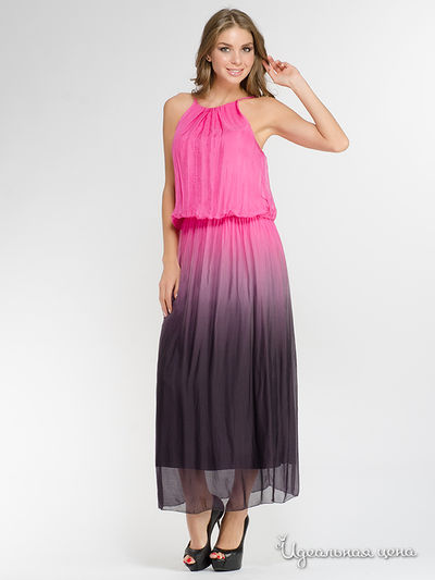 Платье Saxx, цвет фуксия, серое