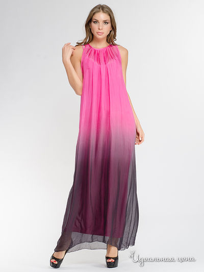Платье Saxx, цвет фуксия, серое