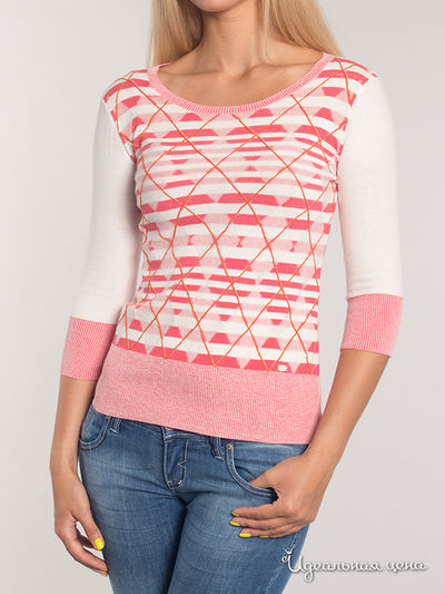 Джемпер F5, цвет розовый, белый