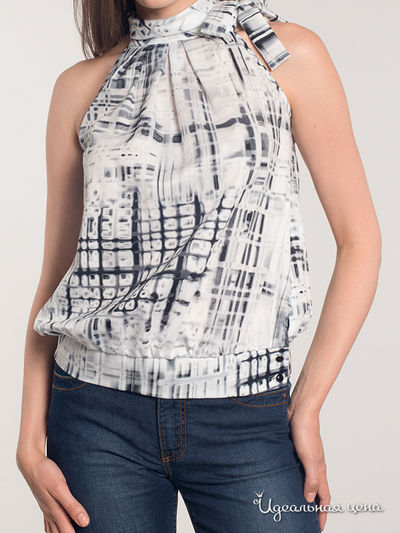 блуза F5, цвет белая, черная