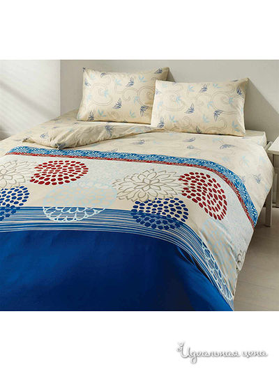 Комплект постельного белья двуспальный TAC, цвет голубой