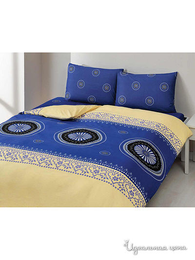 Комплект постельного белья семейный TAC, цвет синий