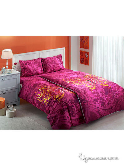 Комплект постельного белья семейный TAC, цвет фуксия