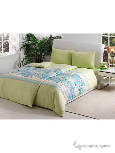 Комплект постельного белья семейный TAC, цвет зеленый