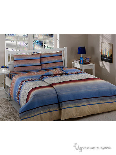 Комплект постельного белья семейный TAC, цвет голубой