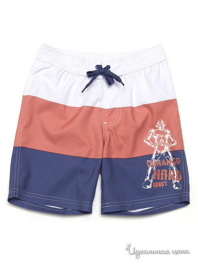 Шорты PlayToday, цвет синий, белый, коралловый