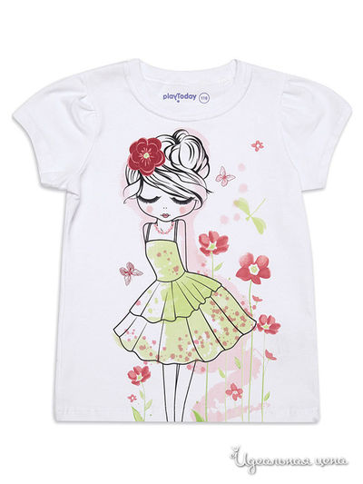 Лонгслив PlayToday, цвет белая