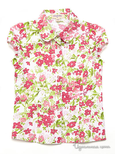 Блуза PlayToday, цвет белый, салатовый, розовый, малиновый