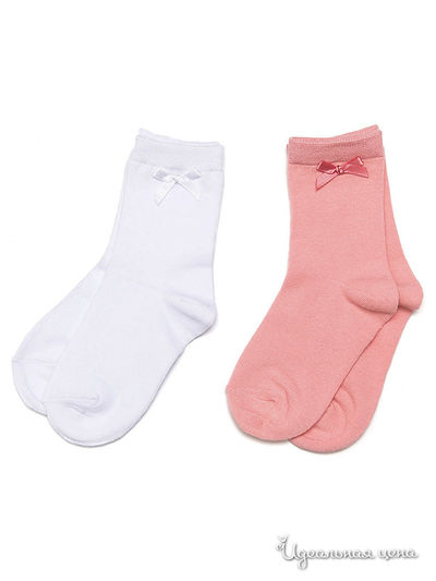 Носки PlayToday, цвет белые, коралловые