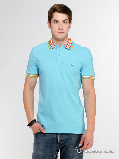 Поло Etro, цвет голубой