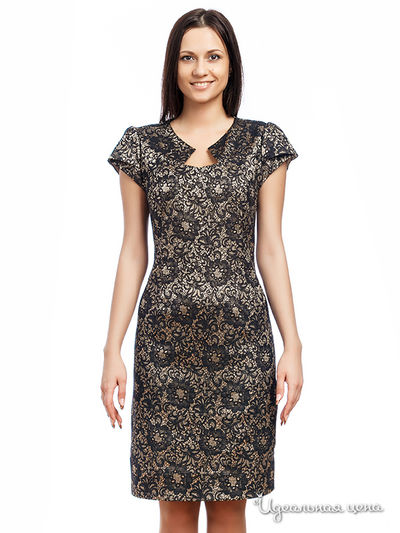 Платье Laura Marelli, цвет золотой, черный