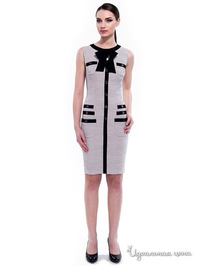 Платье Devore, цвет бежевое, черное