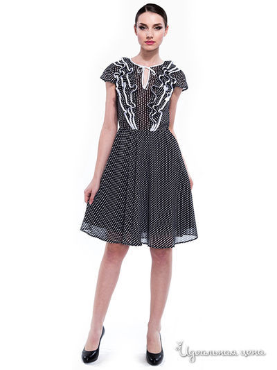 Платье Devore, цвет черный, белый