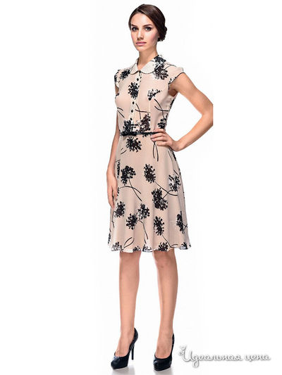 Платье Devore, цвет бежевое, черное