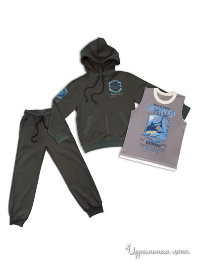 Комплект Апрель, цвет коричневый, бирюзовый