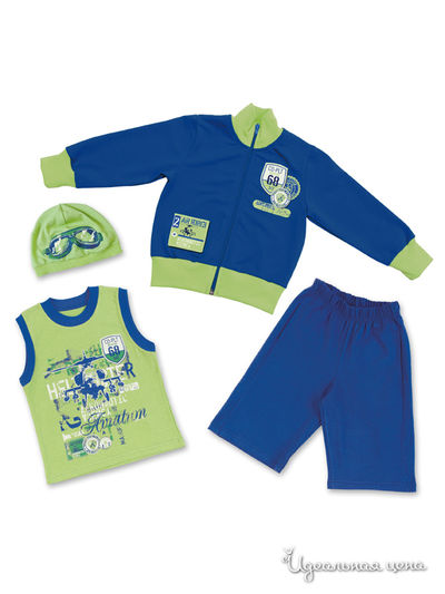 Комплект Апрель, цвет синий, зеленый