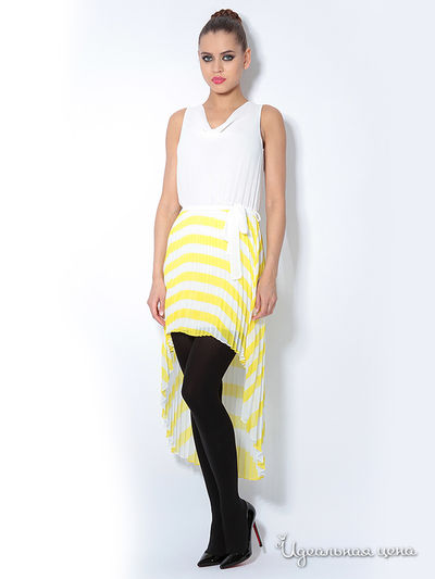 Платье Waggon Paris, цвет белый, желтый