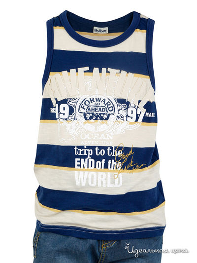 Майка Gulliver, цвет бежевая, синяя