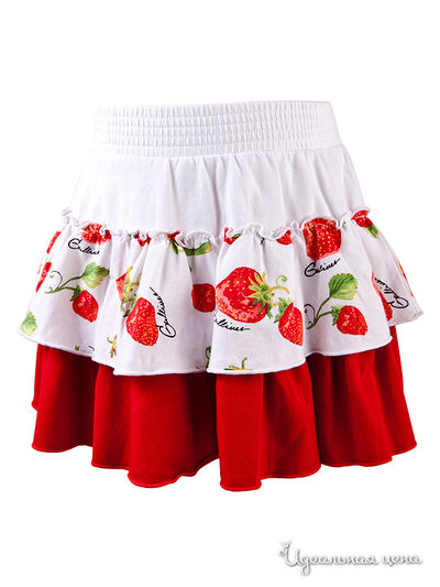 Юбка Gulliver, цвет красная, белая