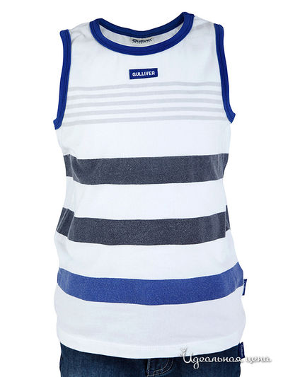 Майка Gulliver, цвет белая, синяя