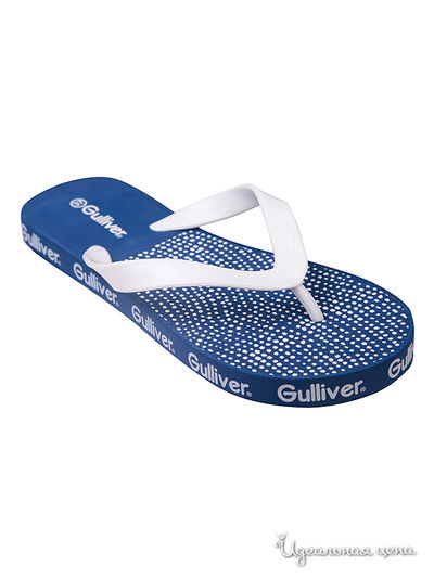 Шлепанцы Gulliver, цвет белые, синие