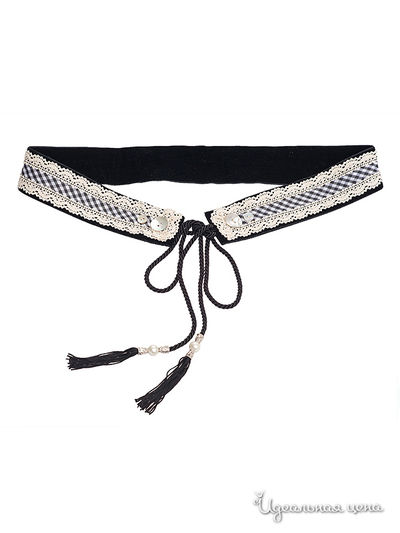 Пояс Le Coffre, цвет черный, белый